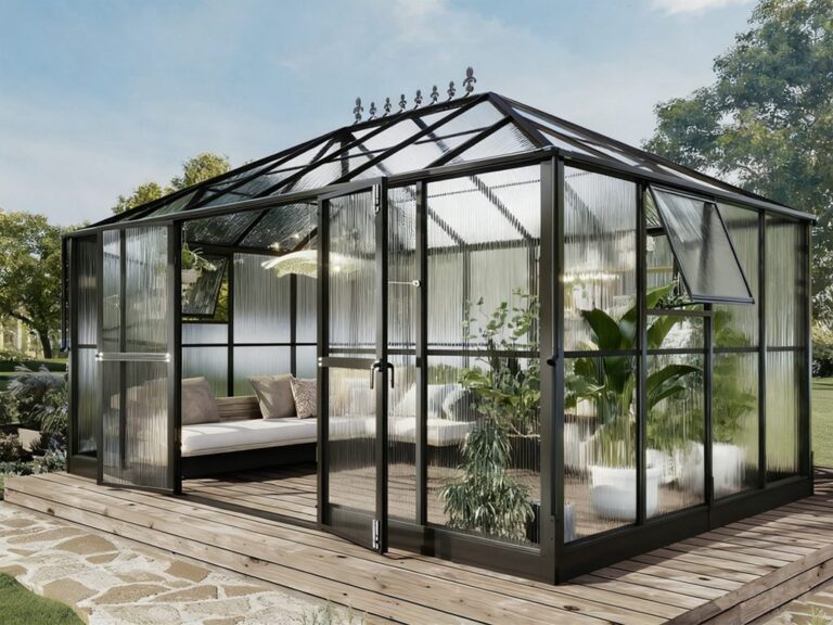 glass greenhouse, tempered glass greenhouse, glass greenhouses for sale